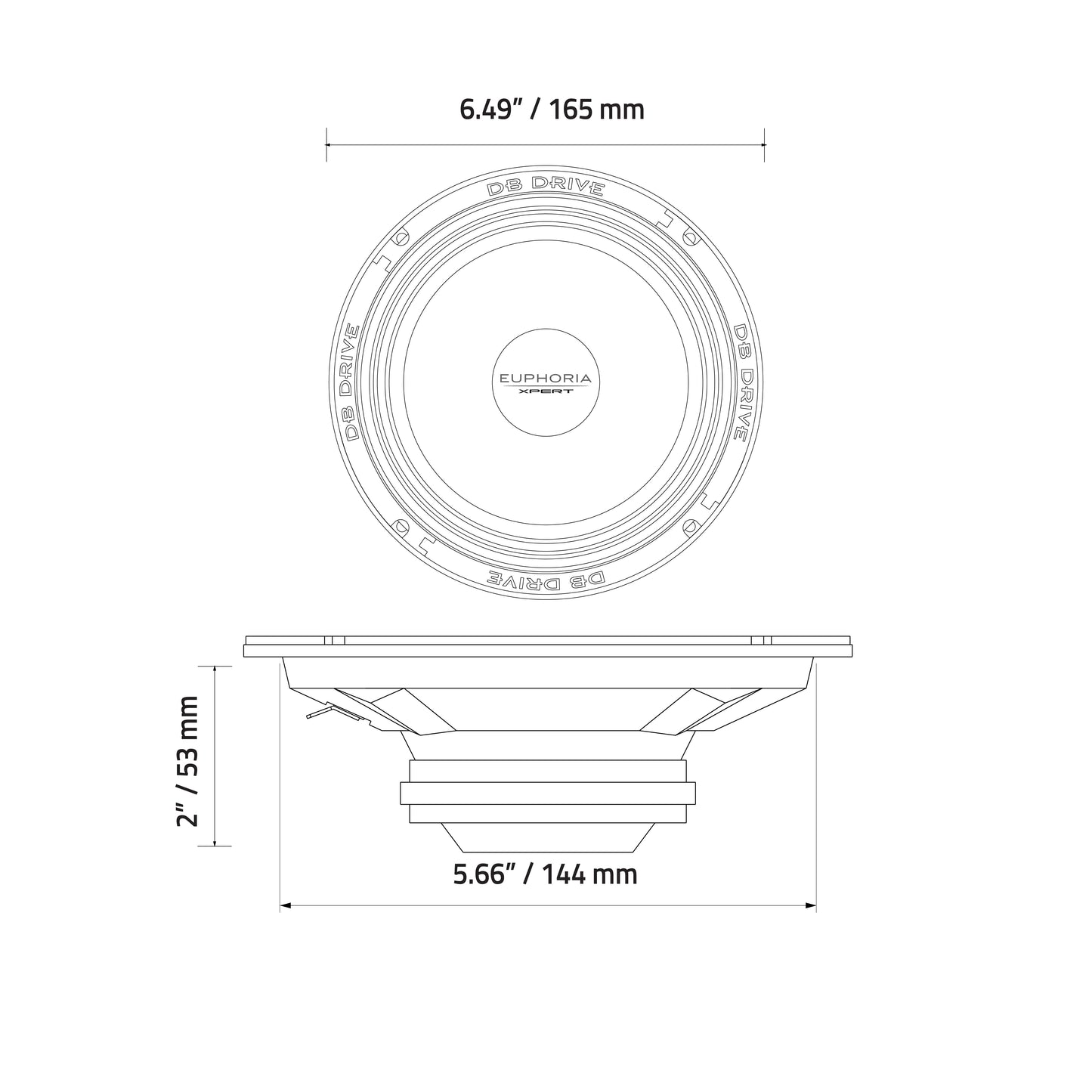 EXM6NSB : 6.5 in.   NEO Sealed Back Midrange