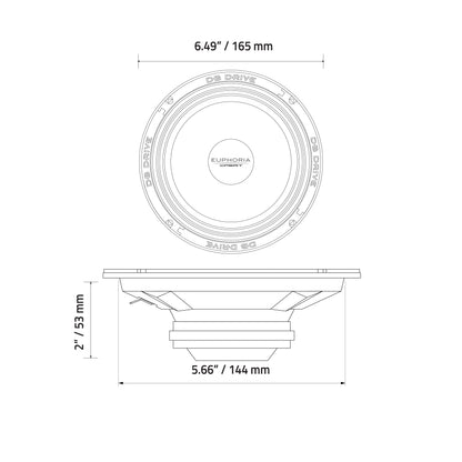 EXM6NSB : 6.5 in.   NEO Sealed Back Midrange