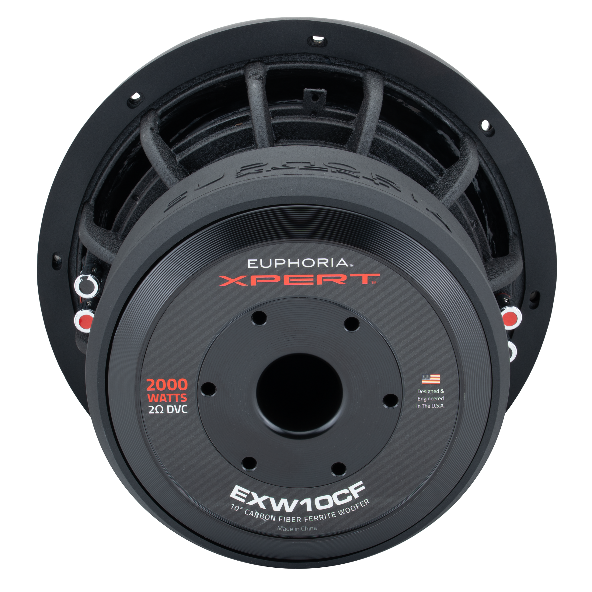 EXW10CF : 10 in. Dual 2-Ohm Carbon Fiber Subwoofer With Ferrite Magnet