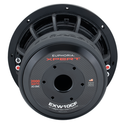 EXW10CF : 10 in. Dual 2-Ohm Carbon Fiber Subwoofer With Ferrite Magnet