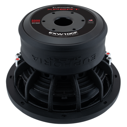 EXW10CF : 10 in. Dual 2-Ohm Carbon Fiber Subwoofer With Ferrite Magnet