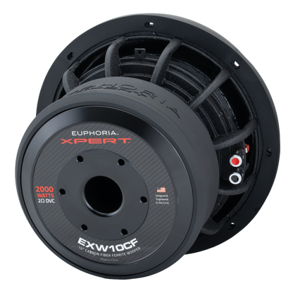 EXW10CF : 10 in. Dual 2-Ohm Carbon Fiber Subwoofer With Ferrite Magnet