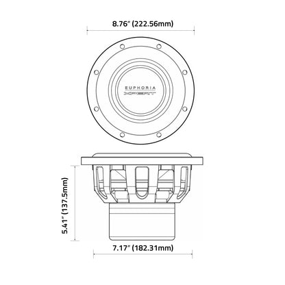 EXW8NCF : 8" Carbon Fiber NEO Subwoofer