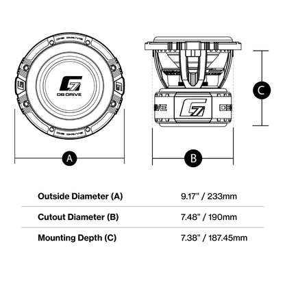 DB Drive G7 8.4 : G7 8 in. Dual 4-Ohm Subwoofer