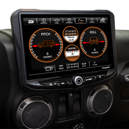 HEIGH10 10-inch Jeep Wrangler JK Integrated Radio Kit Off-Road Mode Display