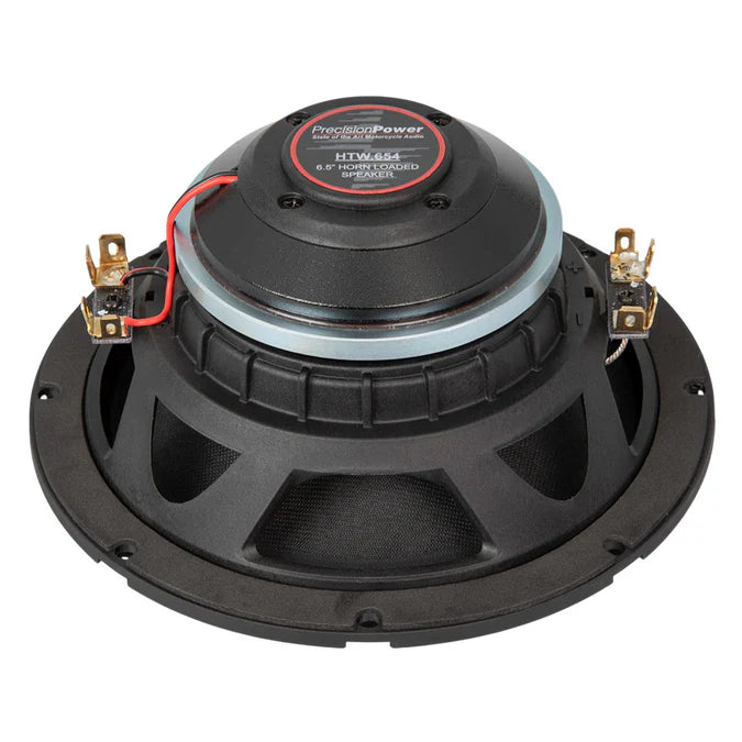 Precision Power HTW.654 Weather Resistant 4 Ohm Horn-Loaded Speakers for 1998-2023 Harley Davidson Motorcycles