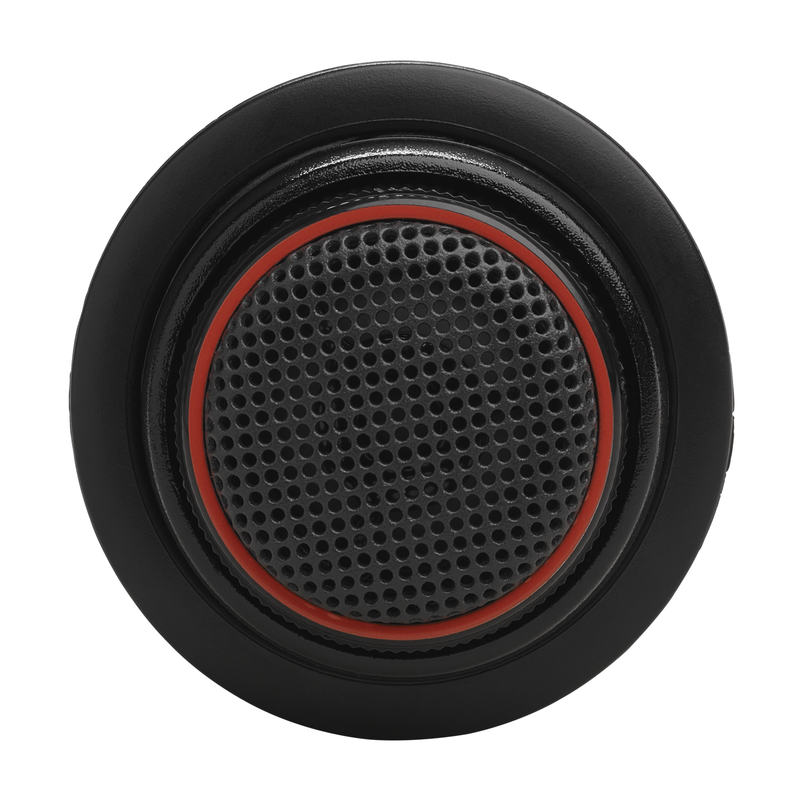 Black speaker cone with red ring