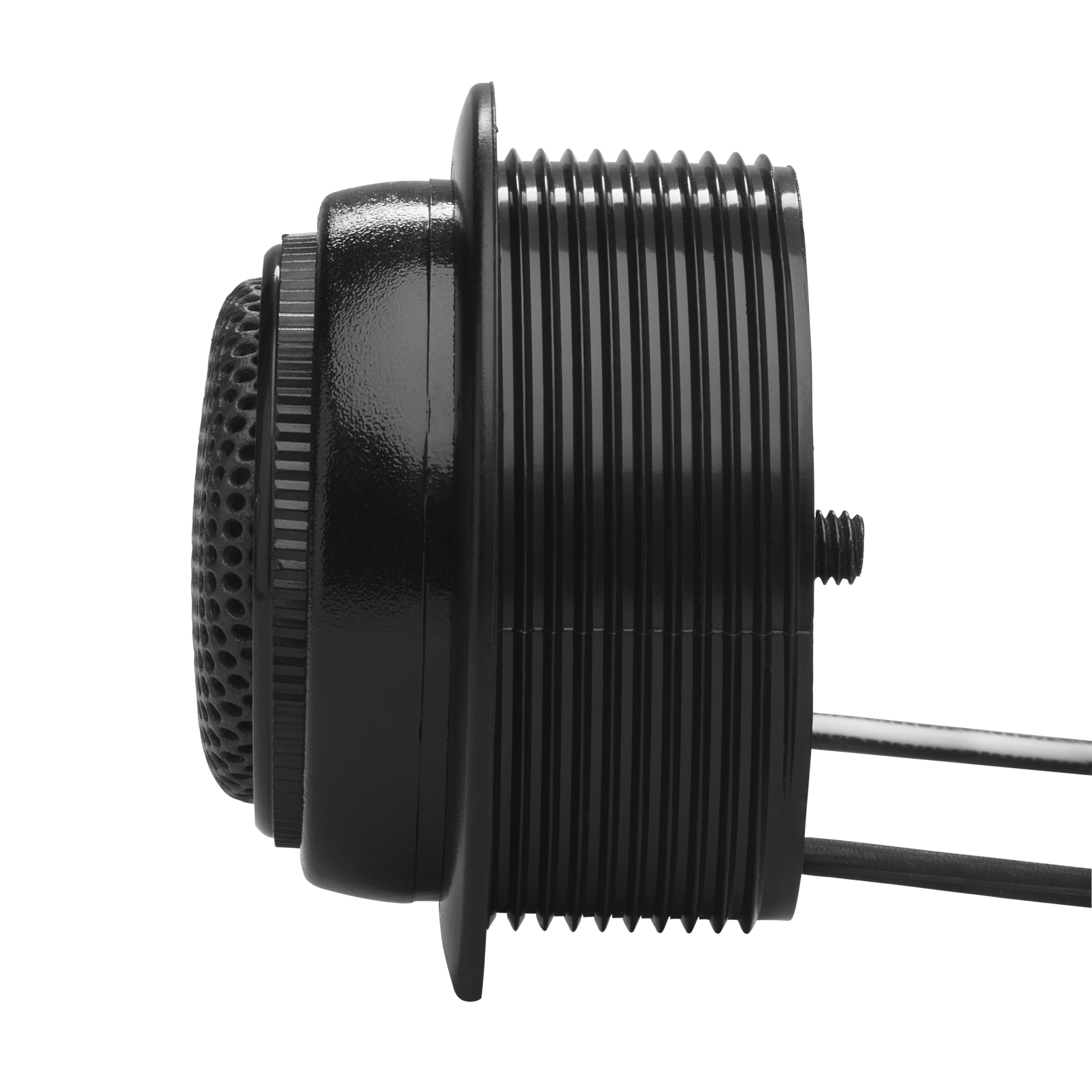 Close-up of a black mechanical component
