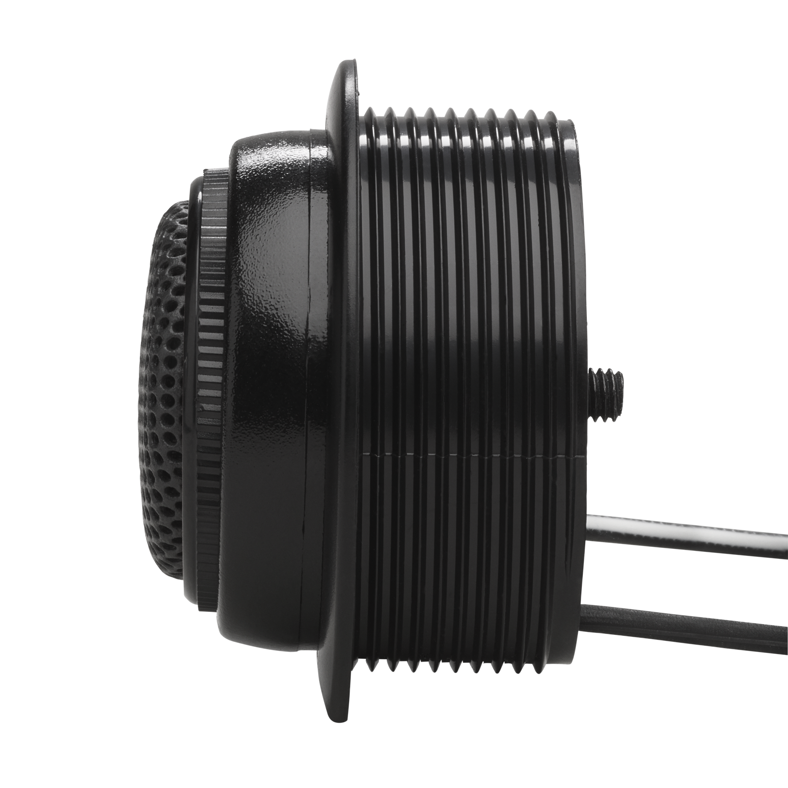 Close-up of a black mechanical component