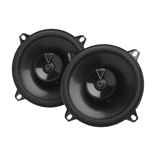 Pair of black car speakers 