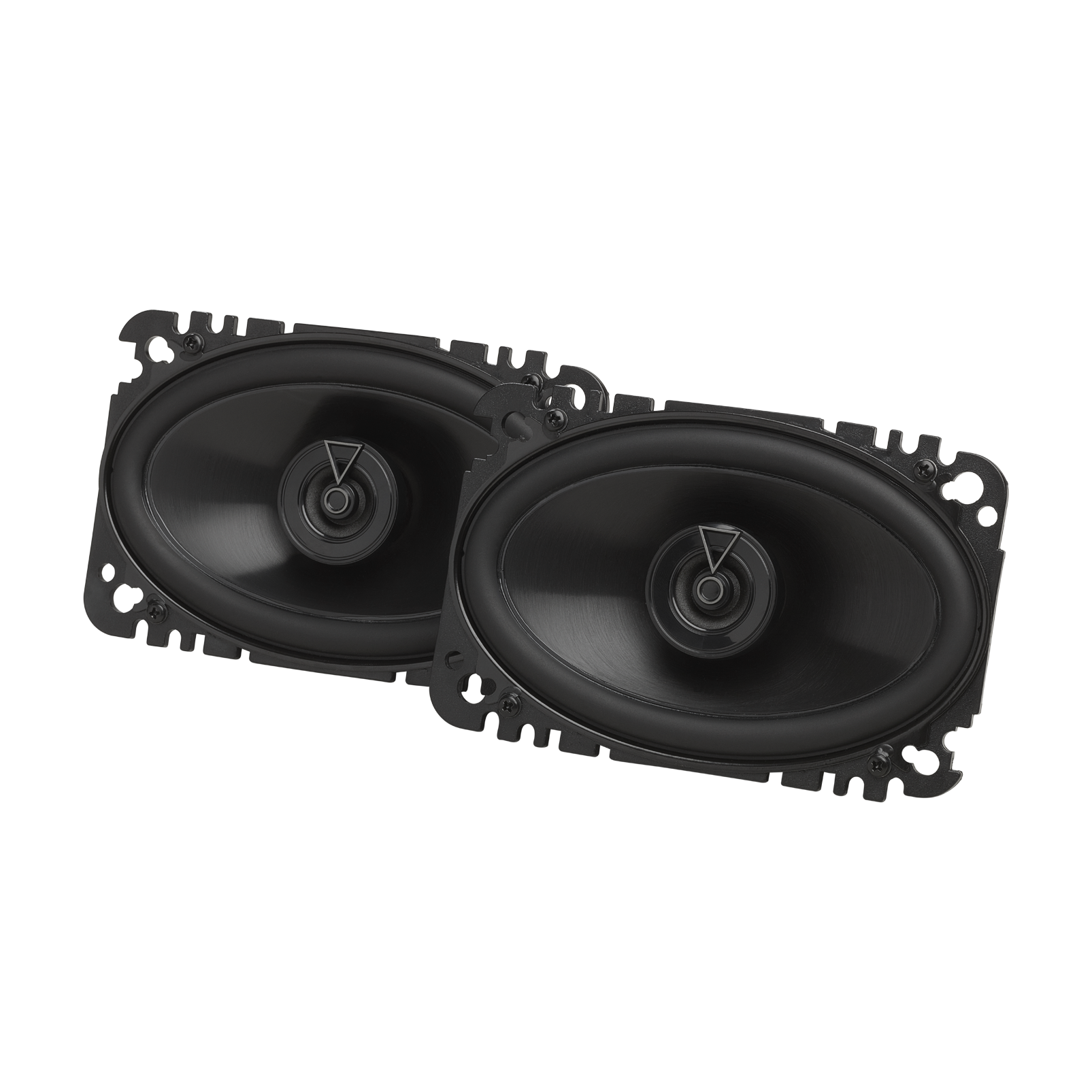 Pair of black car speakers