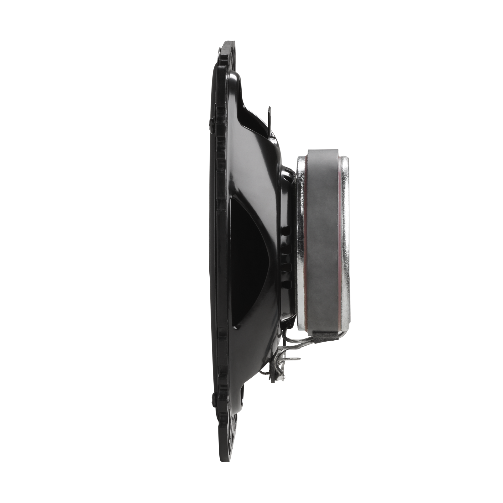 Side view of a black car speaker