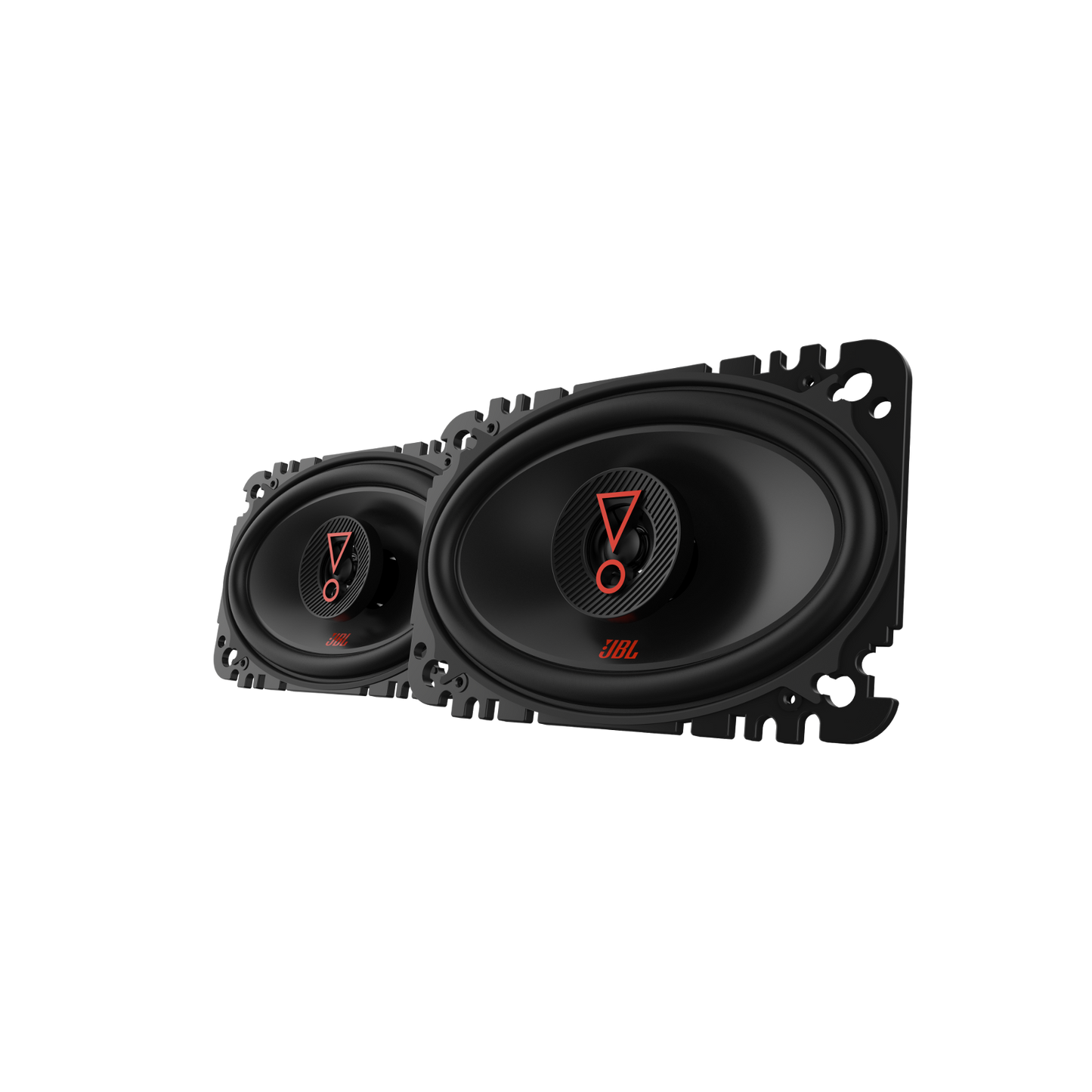 Pair of car speakers with JBL logo 
