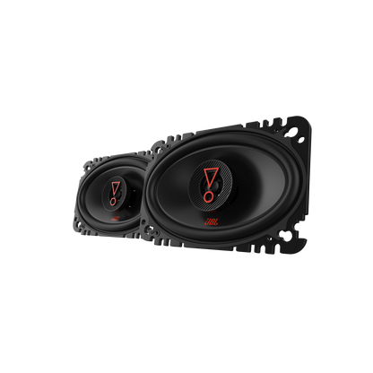 Pair of car speakers with JBL logo 