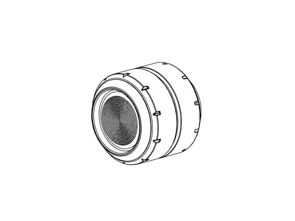 Technical drawing of a cylindrical 