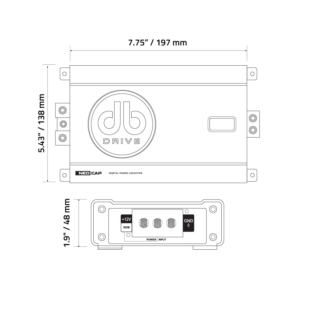 DB Drive NEOCAP5 NEO 5 Farad Capacitor: Supercharge Car Audio System