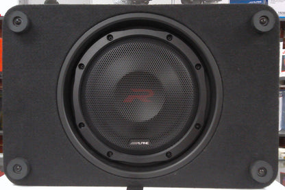 Alpine R-Series Shallow 10" Subwoofer (RS-W10D4) with Shallow Subwoofer Cabinet
