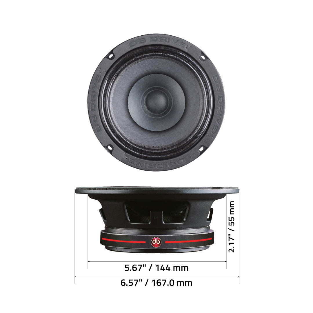 DB Drive P2MB 6PR8 : 6.5 in. PRO Audio Midrange (8-Ohm)