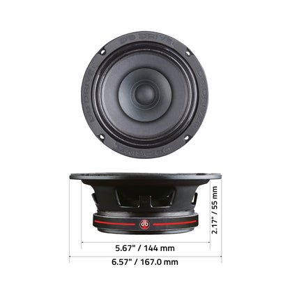 DB Drive P2MB 6PR8 : 6.5 in. PRO Audio Midrange (8-Ohm)