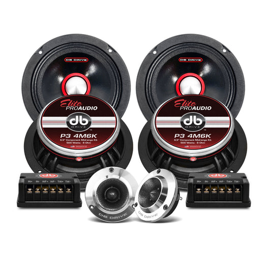 DB Drive P3 4M6K : 6.5 in. 4- Midrange/ 2-Tweeter Component Kit