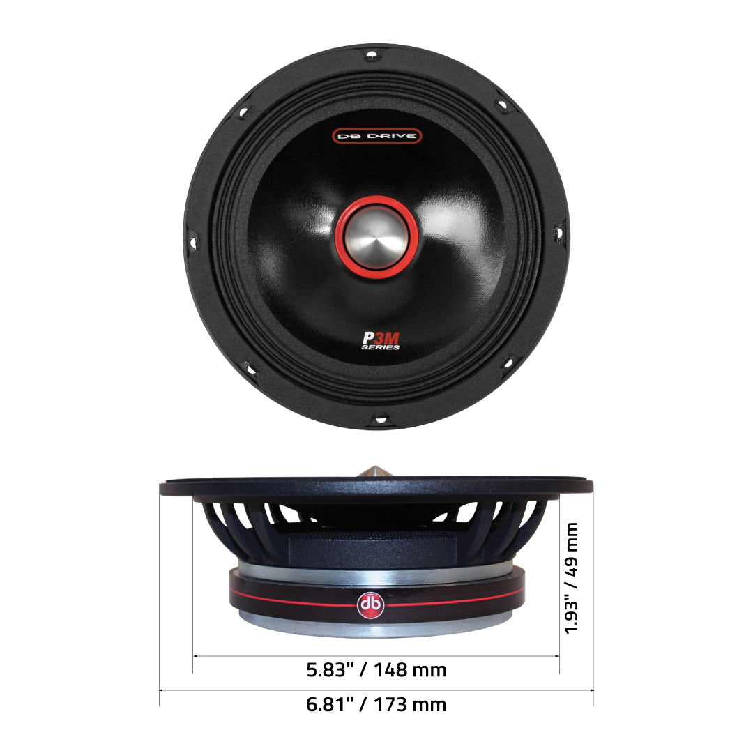 DB Drive P3M 6C : 6.5 in. Shallow Mount PRO Audio Midrange