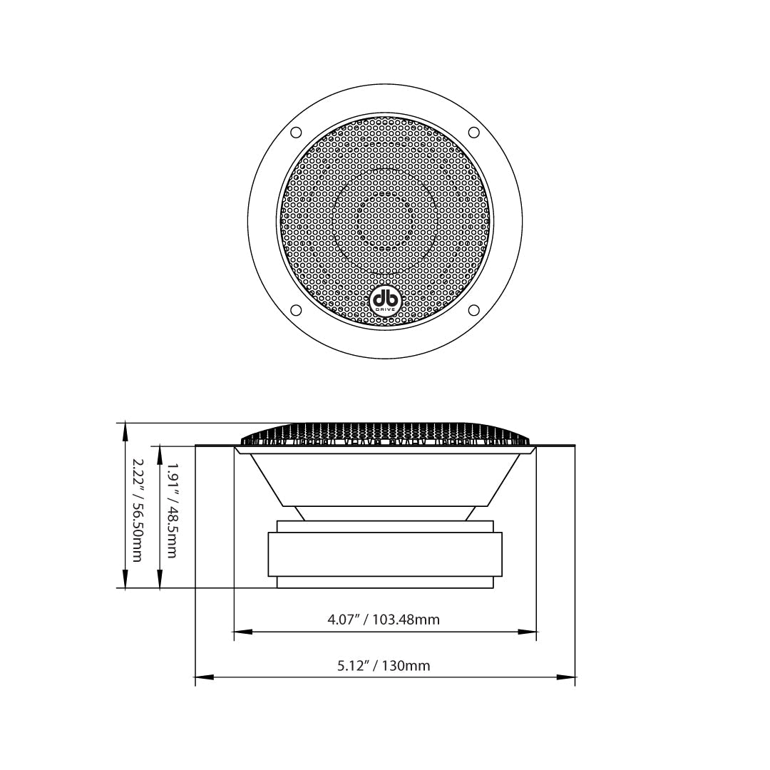 DB Drive P4M 4SB : 4 in. PRO Audio Sealed Back Midrange
