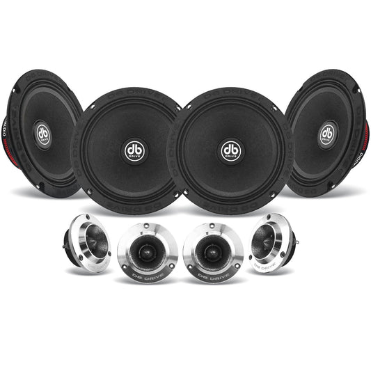 DB Drive PRO6K4MT : 6.4 in. 4-Midrange/4 Tweeter PRO Audio Component Kit