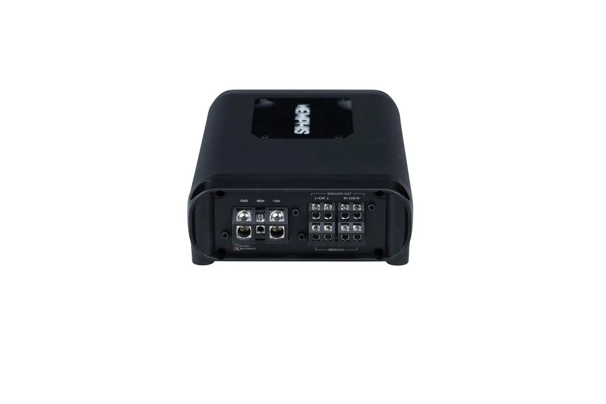 Memphis Audio PRX500.4V2 4-Channel Full Range Car Audio Amplifier with Blue LED Lighting