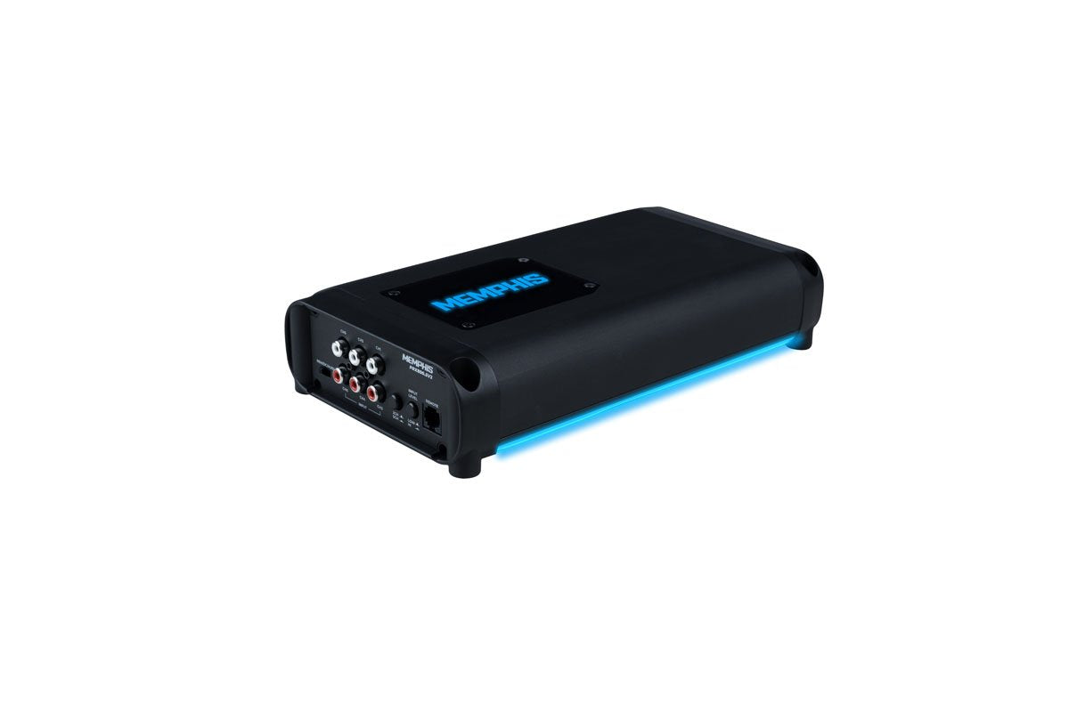 Memphis Audio PRX800.5V2 5-Channel Car Amplifier, Compact Design, Blue LED