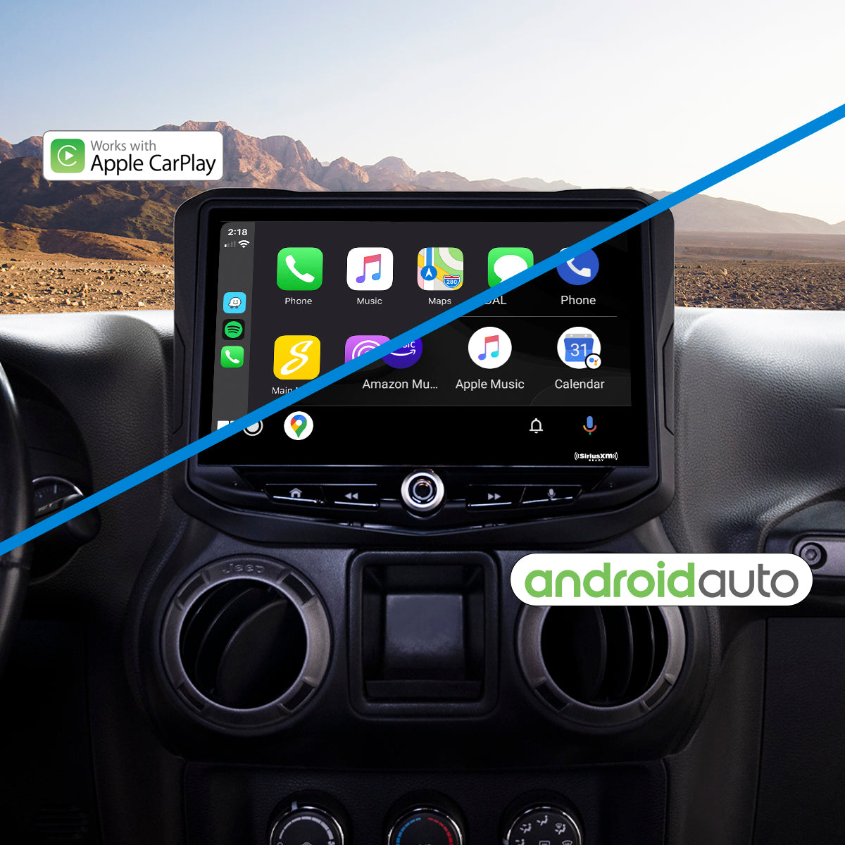 HEIGH10 10-inch Jeep Wrangler JK Integrated Radio Kit Off-Road Mode Display