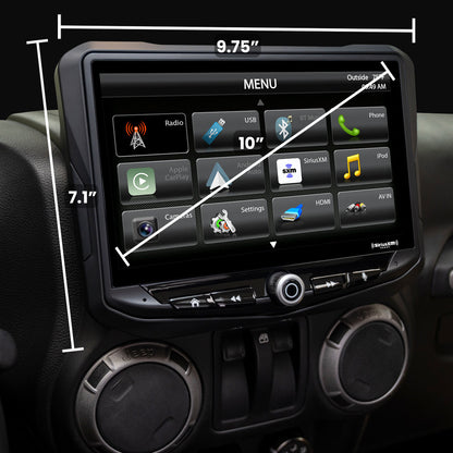 HEIGH10 10-inch Jeep Wrangler JK Integrated Radio Kit Off-Road Mode Display