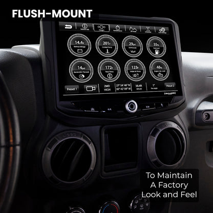 HEIGH10 10-inch Jeep Wrangler JK Integrated Radio Kit Off-Road Mode Display