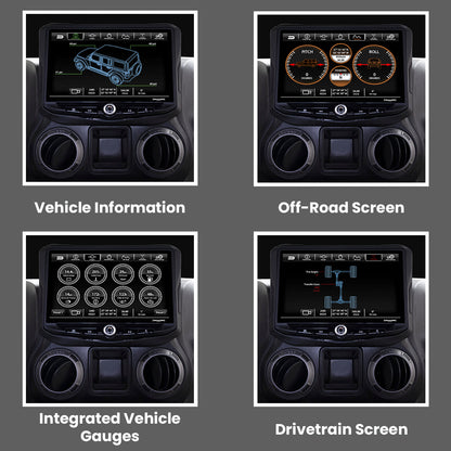 HEIGH10 10-inch Jeep Wrangler JK Integrated Radio Kit Off-Road Mode Display
