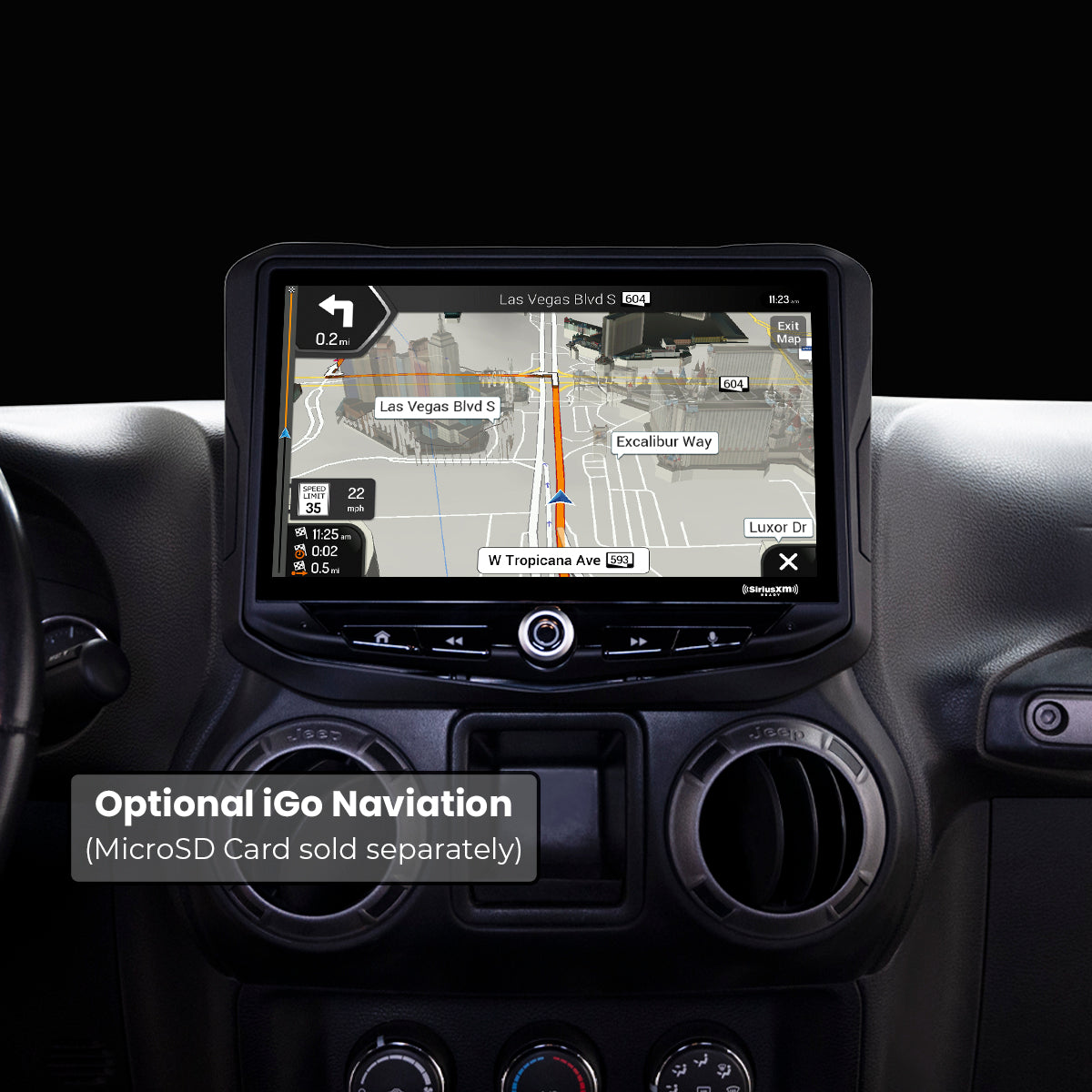 HEIGH10 10-inch Jeep Wrangler JK Integrated Radio Kit Off-Road Mode Display