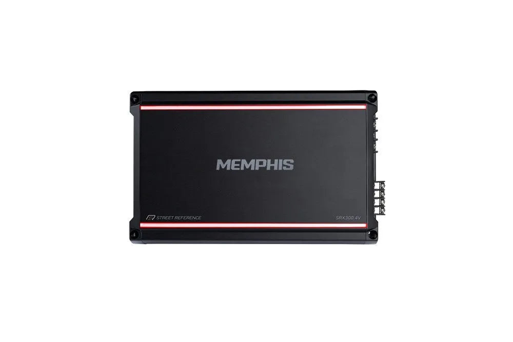 Memphis Audio SRX300.4V 4-Channel 300W RMS Car Audio Amplifier with LED Accent