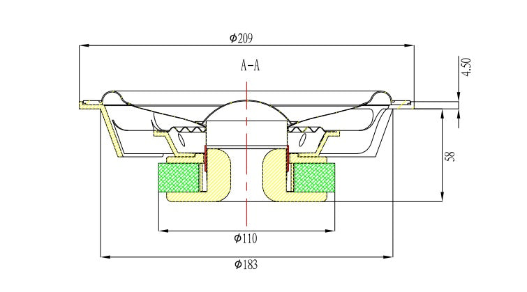 Stereo Integrity TM8 8-inch Shallow Midbass Loudspeaker Pair for Vehicle Doors