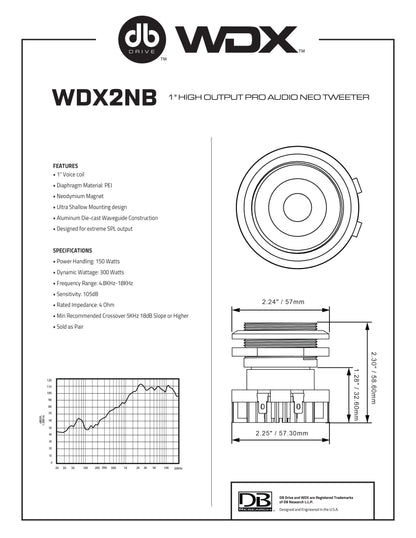 DB Drive WDXPRO-MBN12-8 : 12 in. PRO Series NEO Midbass (8-Ohm)