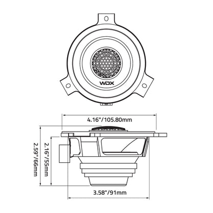 DB Drive WDX4-JP : WDX 4 in. NEO 2-Way Loudspeaker (Jeep OEM Fit)