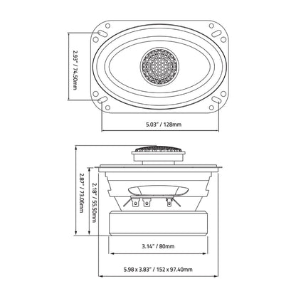 DB Drive WDX46MOTO-G2 : 4X6 in.  Moto 2-Way Loudspeaker
