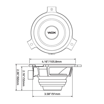 DB Drive WDX4MR-JP : 4 in. Moto NEO Midrange (Jeep OEM Fit)