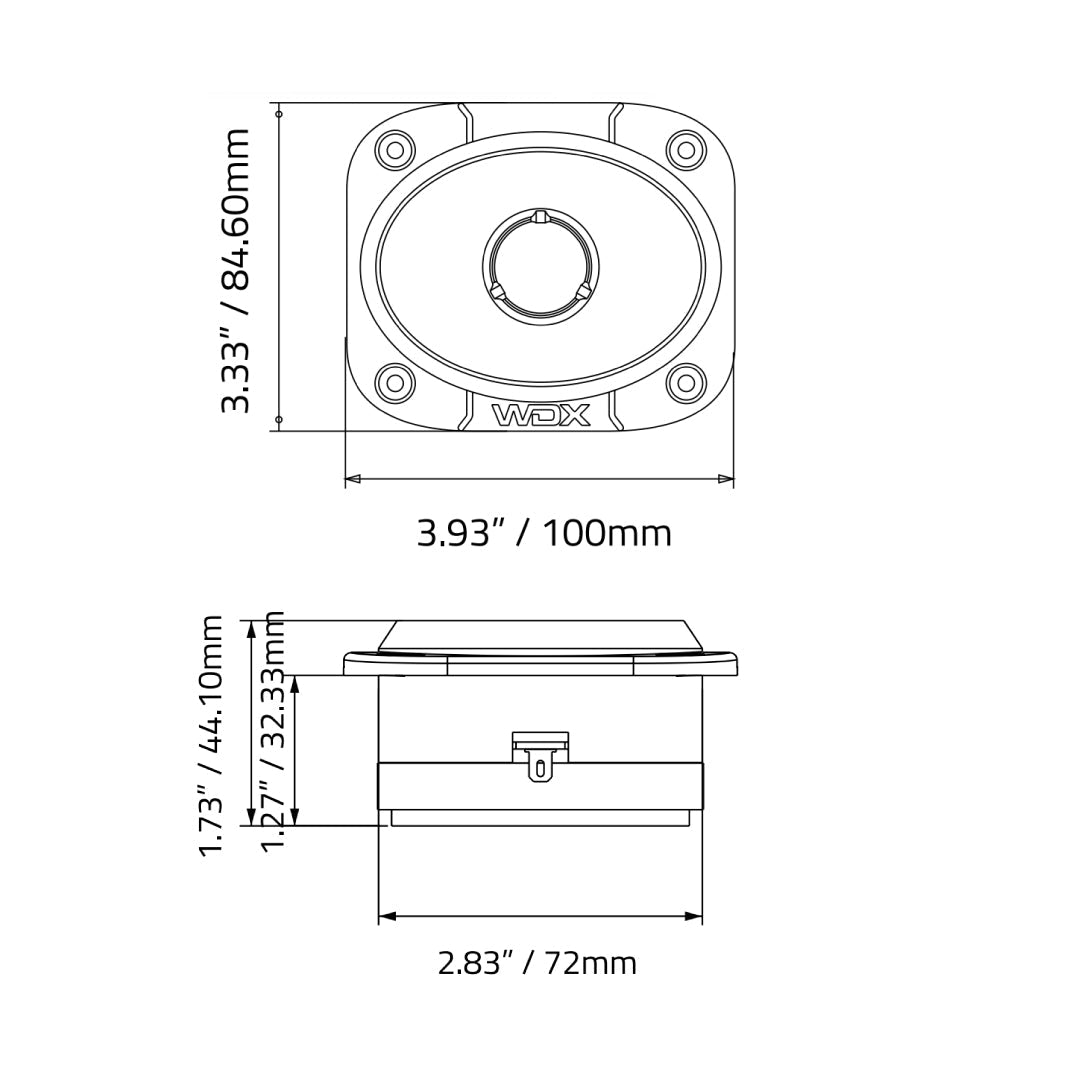 DB Drive WDX5-TW : 1.5 in. Elliptical Die Cast Tweeter
