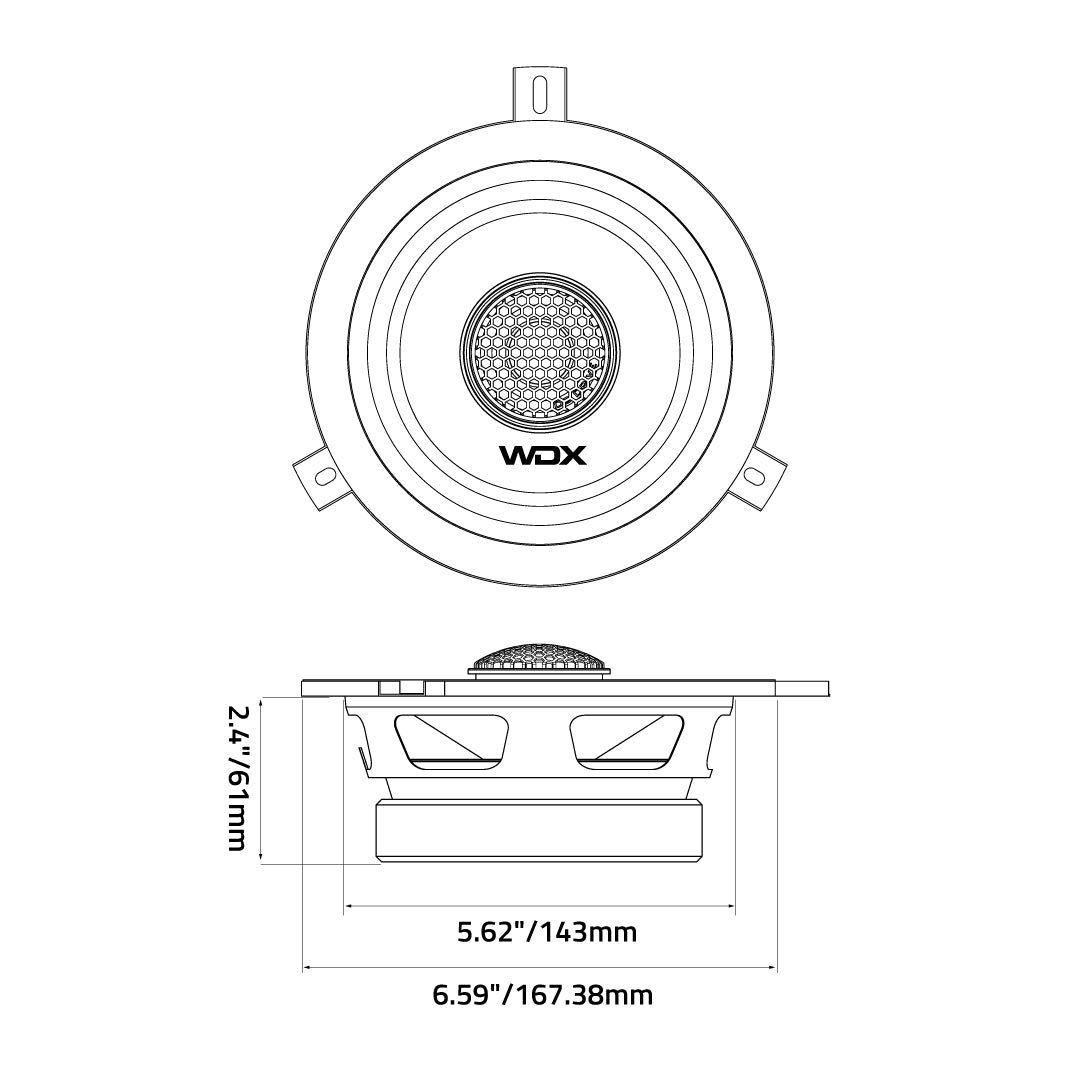 DB Drive WDX65-JP : 6.5 in. 2-Way Jeep Loudspeakers