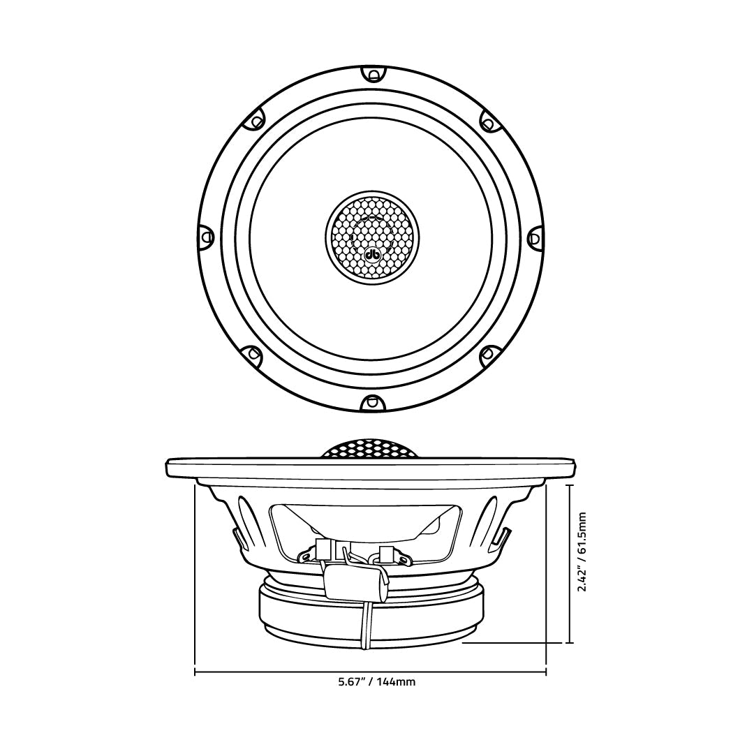 DB Drive WDX6MOTO : 6.5 in. Moto 2-Way Loudspeakers