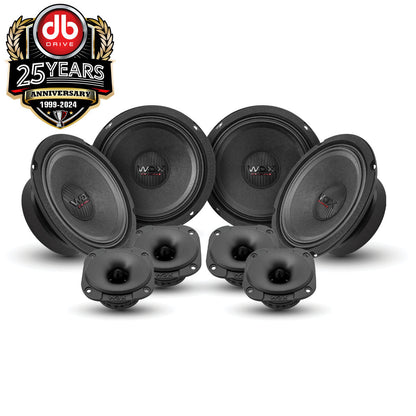 DB Drive WDX7-6.5-4MTW : WDX 7 Series 6.5 in. 4-Midrange/4-Tweeter PRO Audio Kit