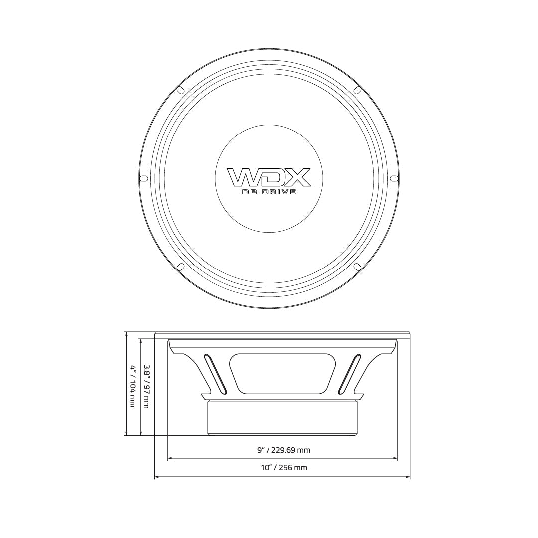 DB Drive WDX7MR10 : WDX 7 Series 10 in. PRO Audio Midrange