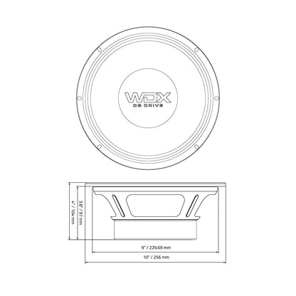 DB Drive WDX7MR10 : WDX 7 Series 10 in. PRO Audio Midrange