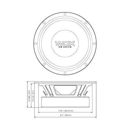 DB Drive WDX8MB8 : WDX 8 Series 8 in. PRO Audio Midbass