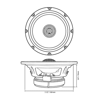 DB Drive WDX8MOTO : 8 in. Moto 2-Way Motorcycle Loudspeakers