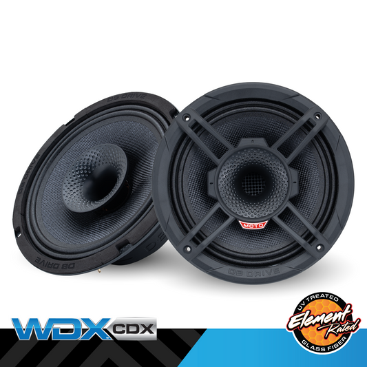 DB Drive WDX8MOTO-CDX 8-inch 2-Way Weather-Resistant Loudspeaker with Compression Driver