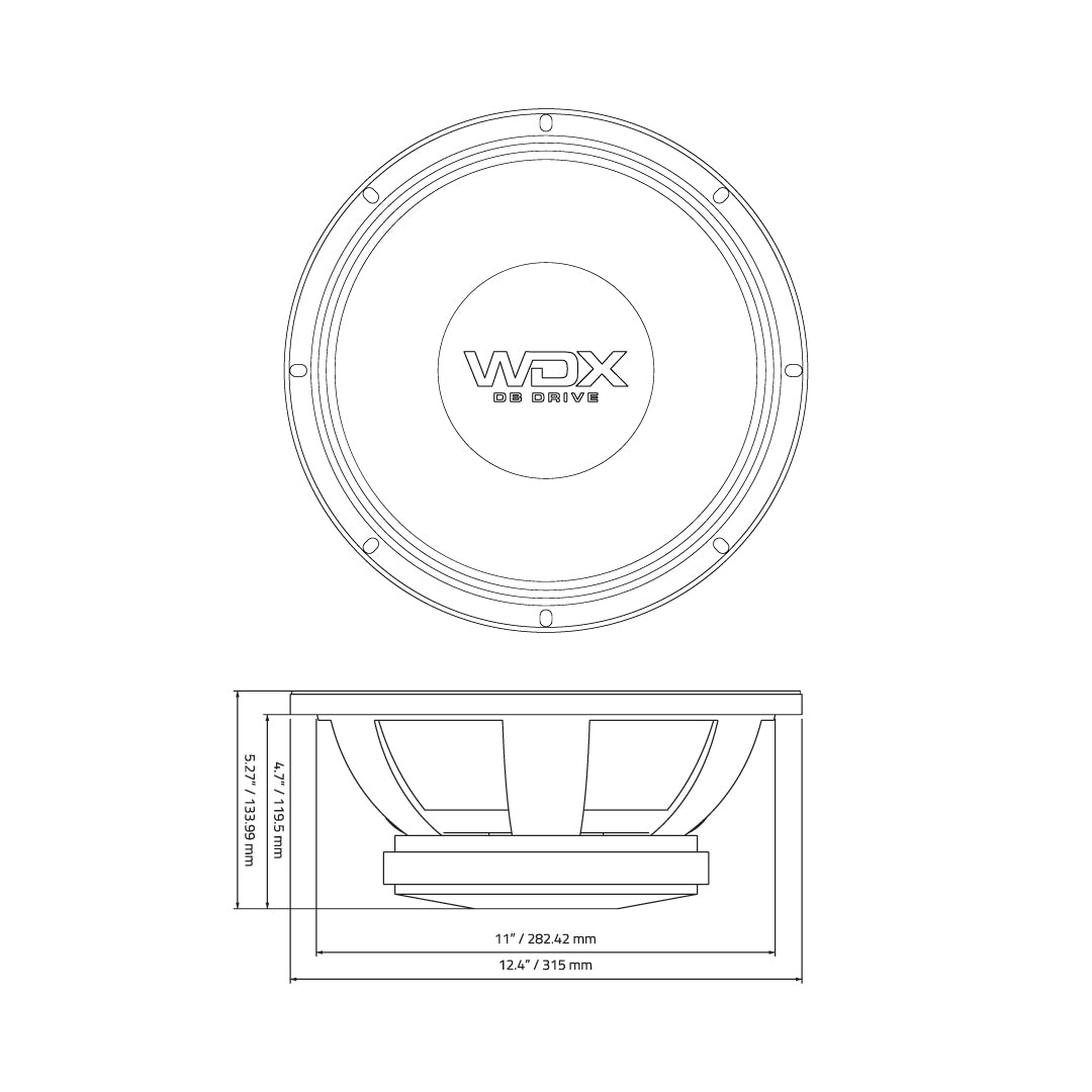 DB Drive WDX9MB12 : WDX 9 Series 12 in. PRO Audio Midbass